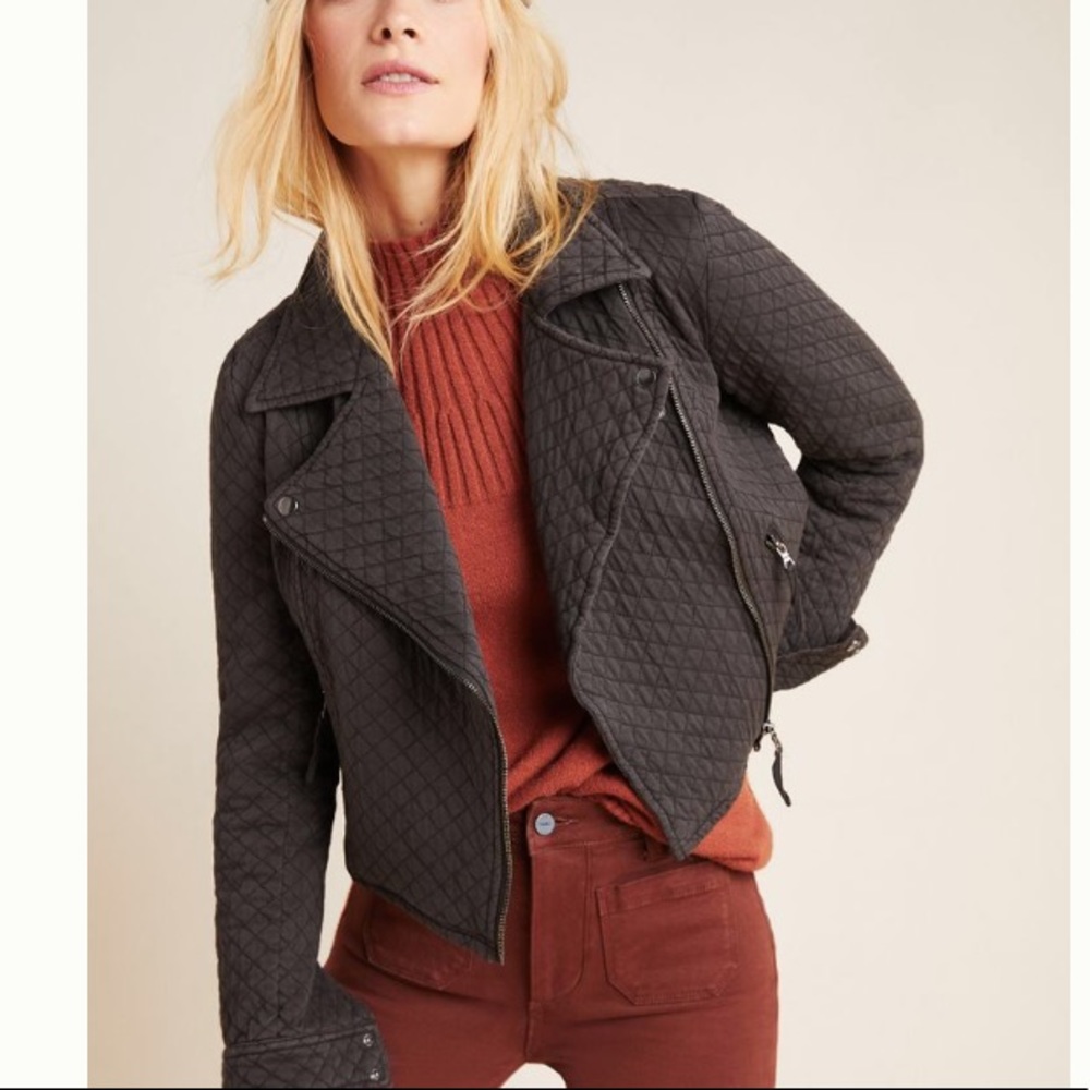 Anthropologie Marrakech Quilted Moto Jacket